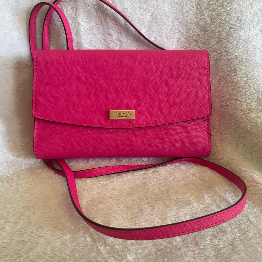 NWT Kate Spade Winni Laurel Way Peony Pink Crossbody Bag